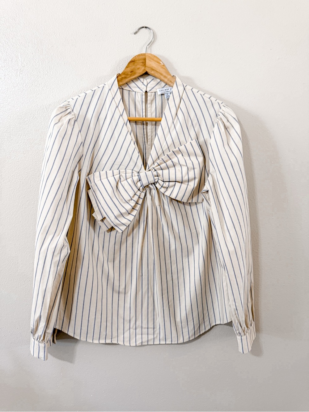 Current Air Brielle Top Cotton Bow Tie Detail, medium